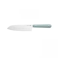 BergHOFF Santokumesser Leo Slate 17.5 cm, Grün/Blau - Typ: Santokumesser - Klingenmaterial: Edelstahl - Griffmaterial: Kunststoff - Acrylnitril-Butadien-Styrol (ABS) - Edelstahl - Inklusive Messerblock: Nein - Set: Nein - Detailfarbe: Grün - Blau
