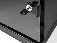 Delock 10? Netzwerkschrank 6 HE mit Glastür zur Stand- oder Wandmontage, 240 mm Tiefe, Traglast 30 kg, 330 x 312 x 300 mm, schwarz