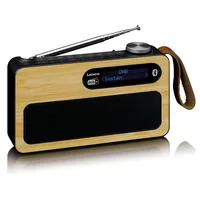Lenco DAB+ Radio PDR-040 Bambus/Schwarz - Radio Tuner: FM - DAB+ - Stromversorgung: Akkubetrieb - Detailfarbe: Schwarz - Beige - Ausstattung: Sleep-Timer - Display - Weckfunktion - Senderspeicher - Typ: Portabler Radio