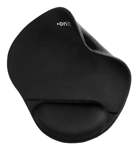onit Mausmatte ERGO Premium Schwarz - Tiefe: 245 mm - Breite: 225 mm - Detailfarbe: Schwarz - Form: Oval - Höhe: 20 mm - Handgelenkauflage: Ja