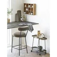 House Nordic Servierwagen Empoli 60 x 27.5 x 64 cm, Braun - Tiefe: 60 cm - Breite: 27.5 cm - Höhe: 64 cm - Detailmaterial: Stahl - Grundmaterial: Metall
