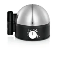 WMF Eierkocher Stelio 7, Schwarz/Silber - Automatische Temperaturkontrolle: Nein - Detailfarbe: Schwarz - Silber - Anzahl Eier: 7 - Einstellbarer Härtegrad: Ja