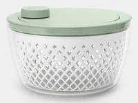 Brabantia Salatschleuder Tasty+ 25 cm, Grün/Transparent - Material: Kunststoff - Detailfarbe: Transparent - Grün - Spülmaschinenfest: Ja - Durchmesser: 25 cm - Systemart: Drehsystem