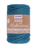 Glorex Wolle Makramee Cord gewebt 70 m x 3 mm, 250g, Türkis - Packungsgrösse: 1 Stück - Länge: 70 m - Material: Wolle - Detailfarbe: Türkis - Waschbar bei: 40 °C - Nadelstärke: 3 mm
