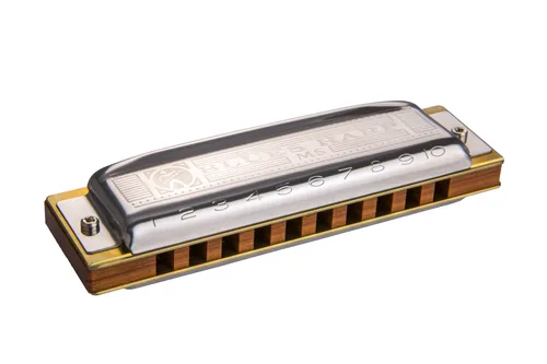 Hohner Mundharmonika Blues Harp – CIS-Dur - Kanzellenkörper: Holz - Stimmung: CIS-Dur - Stimmungstyp: Diatonisch - Anzahl Löcher: 10