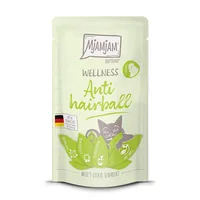 Mjamjam Nassfutter Wellness Anti Hairball Huhn, 125 g - Tierbedürfnis: Kein besonderes Bedürfnis - Geschmacksrichtung: Geflügel - Zertifikate: Keine Zertifizierung - Fleischsorte: Huhn - Packungsgrösse: 125 g - Futtereigenschaft: Ohne künstliche Zusätze -
