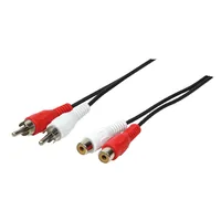 Logilink AudioVerl. 2x Cinch -> 2x Cinch StBu 5.00m bk
