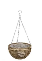 Dameco Pflanzentopf zum Hängen 11 cm, Nature - Volumen: 2.8 l - Material: Seegras - Form: Rund - Detailfarbe: Nature - Ausstattung: Keine - Einsatzort: Innen und Aussen