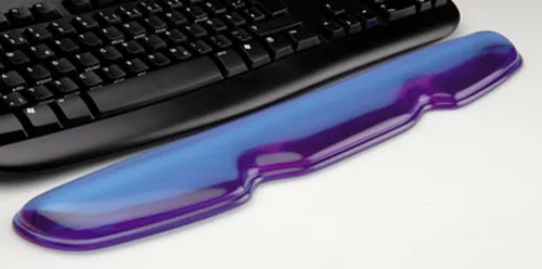 ROLINE Handauflage fuer Tastatur Silikon transparent blau