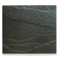 Zeller Present Herdabdeckplatte Schiefer - Material: Glas - Verpackungseinheit: 1 Stück - Detailfarbe: Schwarz