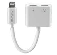 4smarts Adapter Audio and Charging Splitter -> Lightning & 3.5mm Aux - Zubehörtyp Mobiltelefone: Adapter - Detailfarbe: Weiss