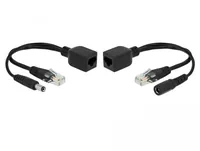 Delock PoE Converter Passives Adapter Set RJ45, DC 5.5 x 2.5mm - Produkttyp: PoE Converter - PoE Standard: 24/48V passiv PoE - RJ-45 Geschwindigkeit: 10/100 Mbit/s - Max. Leistung PoE pro Port: 45.6 W - Aussenanwendung: Nein