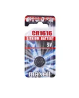 Maxell Europe LTD. Knopfzelle CR1616 , 1 Stück - Gewicht: 1.7 g - Verpackungseinheit: 1 Stück - Chemisches System: Lithium-Mangandioxid - Batterietyp Bauform: CR-1616 / CR1616 / DL1616 / ECR1616 / 5021LC / 280-209 - Anwendung: Knopfzellen - Spannung: 3 V