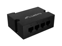 LANBERG Switch DIN-FE4-AT-30W 1xIn 3xOut 100MB PoE Extender