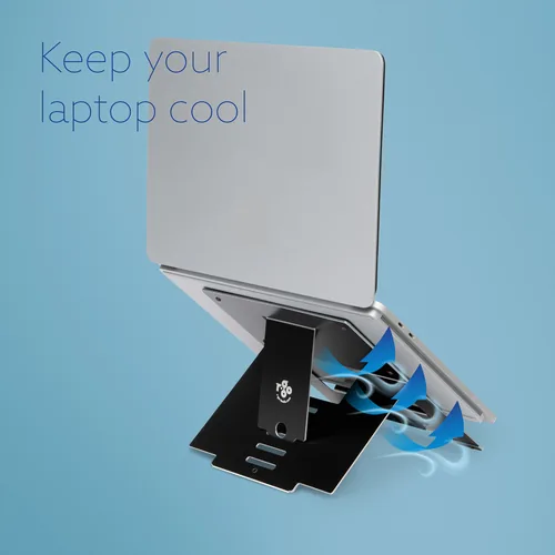 RISER FLEXIBLE LAPTOP STAND ADJUSTABLE BLACK