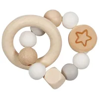 Goki Greifling Herz Elastik - Material: Holz - Silikon - Alter ab: 0 Monate - Detailfarbe: Nature - Weiss - Grau - Spielzeugtyp: Greifling