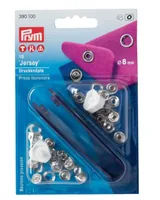 Prym Druckknöpfe Jersey Silber, 8 mm, 10 Stück - Detailfarbe: Silber