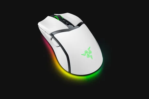 Razer Gaming-Maus Cobra Pro Weiss - Maus Features: Programmierbare DPI-Einstellung - RGB-Beleuchtung - Daumentaste - Beleuchtung - Bedienungsseite: Rechtshänder - Detailfarbe: Weiss - Gewicht: 77 g - Verbindungsart: Kabellos - Schnittstelle: USB-C - Bluet
