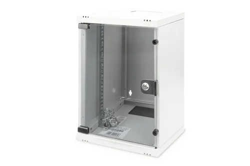 DIGITUS Wandschrank Compact 9HE 254mm 10 Glastür grau