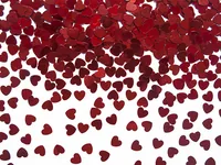 Partydeco Streudeko Herzen Rot, 5 mm, 30 g - Motiv: Herz - Material: Folie - Detailfarbe: Rot