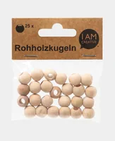 lalana Holzperlen Hölzerne Perlen 12 mm, 25 Stück - Material: Holz - Produkttyp: Holzperlen