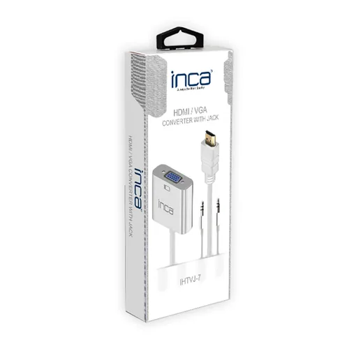 INCA Adapter HDMI->VGA 3.5mm AUX StBu FHD 60Hz 0.20m ws