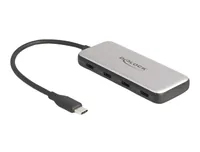 DELOCK USB 10 Gbps USB Type-C Hub mit 4 x USB Type-C Buchse und PD 85 Watt