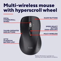Trust 25673 Maus Universal Beidhändig Bluetooth 3200 DPI