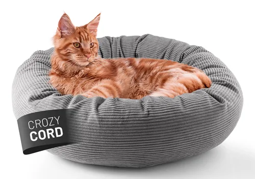 Lumaland Katzenbett Cord Grau - Produkttyp: Bett - Tierart: Katze - Detailfarbe: Grau - Breite: 20 cm - 60 cm - Länge: 60 cm