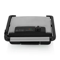 Princess Kontaktgrill Panini-Grill Pro 2000 W - Produkttyp: Kontaktgrill - Höhenverstellbar: Nein - Detailfarbe: Schwarz - Leistung: 2000 W - Temperatur einstellbar: Ja - Anzahl unterschiedliche Grillplatten: 1
