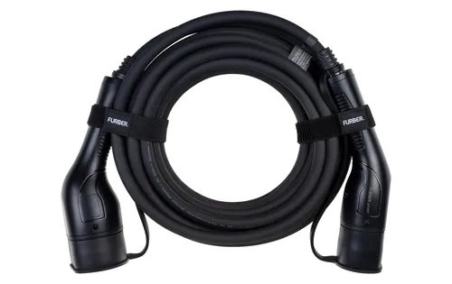 FURBER.power Ladekabel FREYJA Typ 2 11 kW 8 m - Stromstärke: 16 A - Anschluss Seite B: Typ 2 - Anschluss Seite A: Typ 2 - Kabellänge: 8 m - Ladeleistung: 11 kW