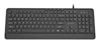 Gembird Slim wired multimedia keyboard, black, US layout