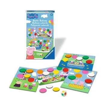Ravensburger Kinderspiel Peppa Pig: Bunte Ballone - Sprache: Multilingual - Italienisch - Französisch - Deutsch - Kategorie: Lernspiel - Altersempfehlung ab: 3 Jahren - Spieldauer: 10 min - Min. Anzahl Spieler: 2 - Max. Anzahl Spieler: 4