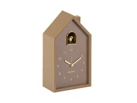 KARLSSON Wecker Modern Cuckoo Oro Mocha Brown - Betriebsart: Batteriebetrieb - Funksignal: Nein - Funktionen: Alarm - Weckfunktion - Ausstattung: Zeit - Displaytyp: Analog - Kein Display - Detailfarbe: Braun