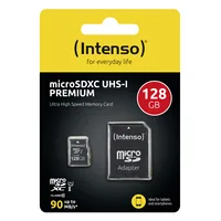 INTENSO Micro SDXC Card PREMIUM 128GB 3423491 with adapter, UHS-I