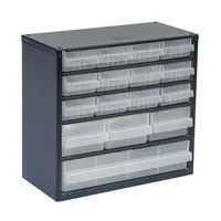 Raaco Stahlmagazin 616-123 16 Schubladen - Produkttyp: Schubladenmagazin - Tiefe: 155 mm - Breite: 306 mm - Anzahl Schubladen: 16 - Höhe: 282 mm