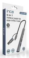 Inca IUTP-06TX interface hub USB 3.2 Gen 1 (3.1 Gen 1) Type-A + Type-C 5000 Mbit/s Grey