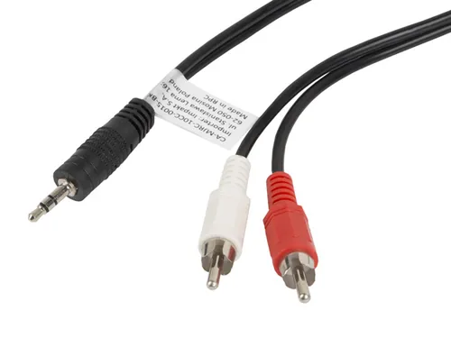 LANBERG Minijack 3.5mmM 3 PIN->2x RCACINCHM Kabel 1,5m