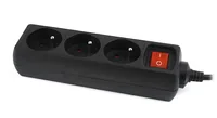 Gembird EG-PSU3F-01 surge protector Black 3 AC outlet(s) 230 V 0.6 m