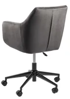 AC Design Bürostuhl Nora, mit Polsterrücken und Armlehnen, Dunkelgrau - Produkttyp: Bürostuhl - Material Bezug: Stoff - Armlehnen: Ja - Material Fuss: Metall - Rückenart: Polsterrücken - Rollenart: Hartbodenrollen