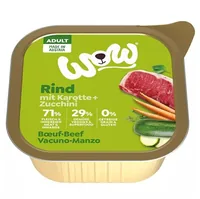 WOW Nassfutter Adult Rind Schale 150g - Tierbedürfnis: Kein besonderes Bedürfnis - Nachhaltigkeit: Nicht angegeben - Lebensphase: Adult - Produkttyp: Alleinfutter - Packungsgrösse: 150 g - Fleischsorte: Rind