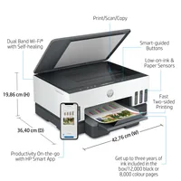 HP Smart Tank 7005 All-in-One Printer Thermal inkjet A4 4800 x 1200 DPI 15 ppm Wi-Fi