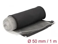 EMV Abschirmgeflechtschlauch mit Reißverschluss hitzebeständig 1 m x 50 mm schwarz