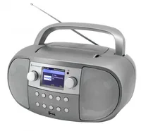 soundmaster Radio/CD-Player SCD7600TI Grau - Radio Tuner: Internetradio - FM - DAB+ - Stromversorgung: Batteriebetrieb - Netzbetrieb - Detailfarbe: Grau - Ausstattung: Sleep-Timer - Display - Weckfunktion - MP3 Player - Schlummerfunktion - Fernbedienung -