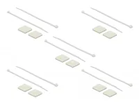 Delock Befestigungssockel 30 x 30 mm mit Kabelbinder L 200 x B 4,8 mm weiß
