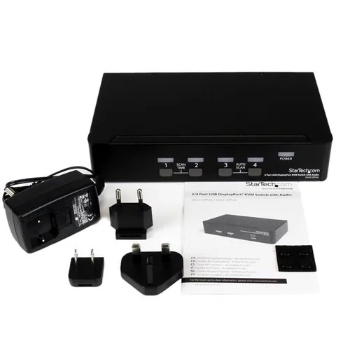 StarTech.com 4 Port DisplayPort USB KVM Switch mit Audio