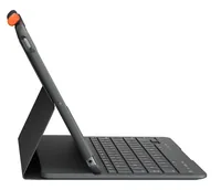 Logitech Tablet Tastatur Cover Slim Folio iPad 10.2 (7. - 9. Gen.) - Verbindungsmöglichkeiten: Bluetooth - Tastaturlayout: QWERTZ (CH) - Kompatible Hersteller: Apple - Bildschirmdiagonale: 10.2  - Detailfarbe: Schwarz - Graphit - Tablet Kompatibilität: iP