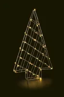 STT Tischdeko Svenja Star 3D Baum, 45 cm, Gold - Betriebsart: Batteriebetrieb - Fernbedienung: Nein - Aussenanwendung: Nein - Anwendzungszweck: Stehend - Timerfunktion: Ja - Set: Nein