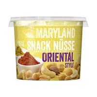 Maryland Snack Nüsse Oriental Style 275 g - Produkttyp: Mischungen - Nährwertangabe pro: 100 g - Energiegehalt (in kj): 2525 KJ - Energiegehalt (in kcal): 609 Kcal - Fett: 48 g - Gesättigte Fettsäuren: 7.1 g