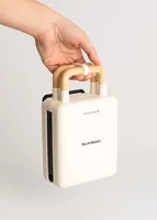 Create Waffeleisen Stone 2 in 1 Compact Wollweiss - Leistung: 800 W - Anzahl pro Durchgang: 1 - Motiv: Würfel